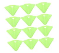 Alipis 20pcs Soccer Training Cones with Sturdy Base for Agility Drills Bright Green Triangular Plastic Markers for Football Basketball Running Discs for Indoor Outdoor Sports