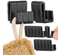 Alipis 20pcs Stable Plastic S Hooks with Shiny Appearance Round Pipes Organizing Bathroom and Office Spaces