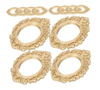 Alipis 20pcs Vintage Oval Resin Picture Frames with Glossy Epoxy Finish Mini Angel Motif DIY Craft Supplies for Jewelry Display Photography and Retro Home Decor