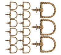 Alipis 20Pcs Vintage Single Hole Zinc Alloy Cabinet Handles Retro Drop Handle Drawer Pulls for Dresser Wardrobe Furniture Antique Gold Cupboard Metal Pulls for Home Renovation