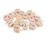 Alipis 20pcs Wooden Dreidels Classic Hanukkah Spinning Tops for Educational Festival for Holiday Traditions and Games Quality with Natural Grain Patterns