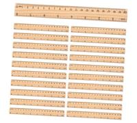 Alipis 20Pcs Wooden Rulers Drawing Measuring Tools with Double Scale for School Students Artists Designers Portable School Accessories