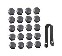 Alipis 21pcs Hexagonal Wheel Bolt Nut Covers with Black Clips Abs Plastic Protective Caps for Car Wheel Bolts Corrosion-resistant Rim Decoration Easy Fit