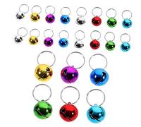 Alipis 24pcs Bells with Rings Multi Use DIY Pet Collar Bells for Cats Dogs Crisp Sound Christmas Tree Craft Decorations Wedding Festival Ornaments