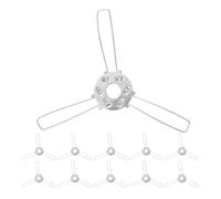 Alipis 24Pcs DIY Lampshade Clip Spring Buckles 3-Prong Lamp Shade Holder 100Mm Silver Bulb Adapter Clips for Pendant and Table Lamp Lighting Accessories