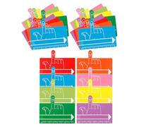 Alipis 24pcs Reading Aid Guide Strips for Multifunctional Highlighter Bookmarks with Spacers Assorted Colors for Kindergarten Classroom Preschool Handwriting Support