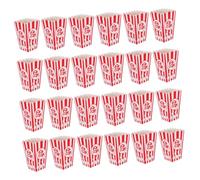 Alipis 24pcs Striped Popcorn Boxes Small Paper Music Movie Popcorn Containers for Birthday Party Snacks Serving