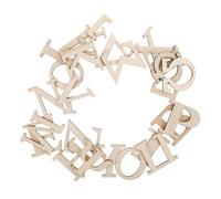 Alipis 24pcs Unfinished Wood Alphabet Letters for Crafts Educational Natural Flat Greek Letter for Early Childhood Learning DIY Creative Projects and Matching Games