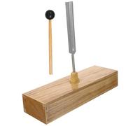 Alipis 256Hz Metal Tuning Fork Set for Physics Acoustic Experiments with Wooden Base and Hammer, Resonance Instrument for Educational Sound Science and Laboratory Use