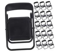 Alipis 25Pcs Mini Folding Chairs Charming Dollhouse Phone Holder Portable Miniature Furniture for Crafts Decoration Chair Stand for Various Smartphone Models