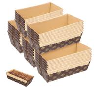 Alipis 25pcs Paper Loaf Pans: 6x3x2 Inch Baking Pans - Oil Proof Mini Loaf Trays for Banana Bread, Quick Bread & Bakery Supplies