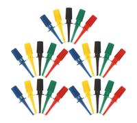 Alipis 25pcs Portable Multimeter Test Hook Clips with Circular Copper Hooks and Plastic Handles for Precise Connection Design, for Electronic Experiment and Onsite Testing of Circuit