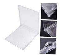 Alipis 25PCS Transparent CD Storage Boxes Double Disc Holder Portable DIY DVD Cases for Home Compact Clear Plastic Organizer