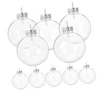Alipis 25pcs Transparent Holiday Balls Clear Plastic Fillable Baubles for DIY Christmas Wedding Party Decorations Reusable Sturdy Craft Ornaments