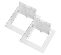 Alipis 2Pcs 150X150Mm White Plastic Pipe Hole Cover Utility Access Panel for Bathroom Wall Maintenance, Service Panel Cover for Plumbing and Heating Pipe Inspection