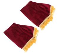 Alipis 2PCS 61-Key Electronic Keyboard Cover Red Velvet Dustproof Cloth Universal Electric Digital Piano Protector Keyboard Dust Cover for Music Instruments