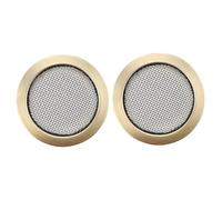 Alipis 2pcs Acoustic Guitar Resonator Sound Hole Covers, Small Soundhole Accessories for Guitar, Replacement Grille Inserts for Dobro and Acoustic Instruments