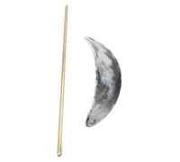 Alipis 2Pcs Acrylic Oval Hair Sticks for Women Elegant Hair Forks for Buns and Ponytails Zinc Alloy Styling Tools Chic Retro Accessories for Daily Wear and Special Occasions