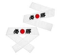 Alipis 2pcs Adjustable Japanese Style Martial Arts Headband with Victory Message Decorative Karate and Samurai Bandana for Training Secure Fit and Motivational Support Suitable for All