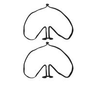 Alipis 2pcs Adjustable Neck Microphone Holder Portable Stable Mic Stand with Universal Clip for Singers Hosts Magicians Stage Performers and Events