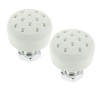 Alipis 2Pcs Adjustable Rubber Toe Stops for Double-Row Roller Skates, Mint Green Brake Blocks with 15.2Mm Bolt, Outdoor Quad Skate Brake Pads Replacement