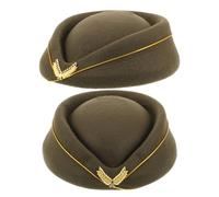 Alipis 2pcs Air Hostess Beret for Women, Acrylic Fibre Costume Hat | Elegant Refined Shape, Breathable Comfort and Deformation Resistance, Suitable for Daily Use and Stage Performances