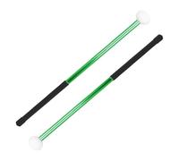 Alipis 2pcs Aluminum Bass Drum Mallets with Felt Heads Ergonomic Drumsticks for Marching and Large Drums Green Percussion Sticks for Enhanced Sound Transmission and Comfortable Grip