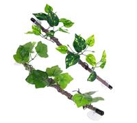 Alipis 2pcs Artificial Reptile Climbing Branch with Flexible Jungle Vines and Realistic Texture, Green Plastic Plant Decoration for Snake and Chameleon Terrarium Or Reptile Tank