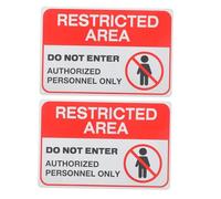 Alipis 2pcs Authorized Personnel Only Sign Outdoor Restricted Zone Warning Metal Safety Signs for Office Property Fade Resistant Easy to Install