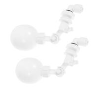 Alipis 2Pcs Automatic Water Level Control Float Valve 1/4 Inch Quick Connect Fittings Plastic Cooler Water Dispenser Float Valve for Tanks White