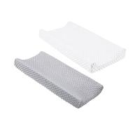 Alipis 2pcs Baby Changing Pad Cover Set Detachable Washable Polyester Infant Changing Table Protector White and Grey