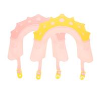 Alipis 2pcs Baby Shower Caps for Toddlers Bath Hat Shield with Visor, Protects Baby's Eyes and Ears, Made of Safe Pp and Tpe, Portable and Cute for Bath Time