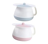 Alipis 2pcs Baby Urinal Pail Pot with Lid and Non-Skid Handle, Plastic Chamber Pot Spittoon for Infant Night Use and Household Potty Training, Red and Blue