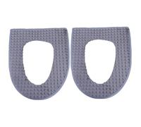 Alipis 2pcs Bathroom Warm Toilet Seat Cover Easy Installation and Clean Cushion Pad for Winter Comfort