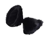 Alipis 2pcs Black Fox Ear Hair Clips Cosplay Hairpin for Adorable Anime Style Headdress with Secure Grip Party Accessory and Gift for Birthday Christmas Year