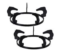 Alipis 2pcs Cast Iron Gas Stove Rack, Wok Support Ring and Pan Holder Stand, Heat Resistant Replacement for Broken or Worn Rack, Black Gas Hob Accessories