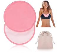 Alipis 2pcs Castor Oil Breast Pads Pink Packs Reusable Compress Pads for Breast Health Use at Home