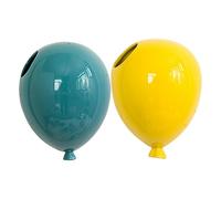 Alipis 2Pcs Ceramic Balloon Wall Decor Blue Yellow Home Pendant for Creative Decoration for Ice Shops and Kindergartens and Design