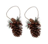 Alipis 2pcs Christmas Tree Decorations Natural Pinecone Ornaments Christmas Pinecone Decoration