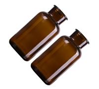 Alipis 2pcs Clear Glass Storage Jars Large Mouth Reagent Bottles for Experiment and Flower Arranging Simple Design DIY Art Decoration Vases for Wedding and Home Use