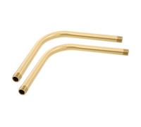 Alipis 2pcs Copper Curved Wall Light Extension Rods with Threaded Ends Wear-Resistant Lamp Stems for Ceiling Fan Pendant Fixtures Easy Install Lighting Accessories