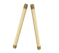 Alipis 2pcs Copper Threaded Lamp Rods Straight Tube for DIY Lamp Making Hollow Light Connecting Rods with External Threads for Wall and Table Fixtures