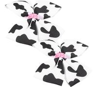 Alipis 2pcs Cow Hair Bow Clips for Made of Cloth with Secure Clips, Not Easy to Fall, Adorable Design for Casual and Formal Events