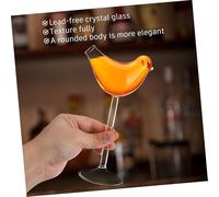 Alipis 2pcs Creative Bird Shaped Cocktail Glass Transparent Glassware for Home Bar Restaurant Party Use Modern Martini Holder