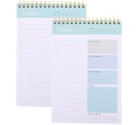 Alipis 2Pcs Daily Planner Notepad Tear-off To-do List Pads Undated Weekly Organizer with Thick Paper for Notes and Task Management Portable Small Sized Planning Notepad for Office and