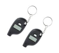 Alipis 2Pcs Digital Tire Pressure Gauge for Car and Truck Portable Multi-function Tyre Pressure with Key Ring Ergonomic Non-slip Design