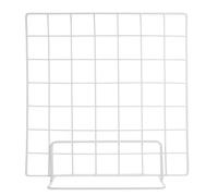 Alipis 2pcs Display Stand Tabletop Grid Display Wire Grid Rack Organizer Standing Tabletop Photo Metal Wire White Iron
