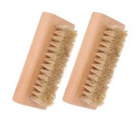 Alipis 2pcs Double-sided Fretboard Cleaning Brush for Ukulele and Bass with White Bristles and Wooden Handle, Softly Removes Dust without Hurting Instruments, for Musical Instrument