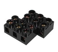 Alipis 2pcs Dual Row 3-Position Screw Terminal Block 500V 60A Electrical Wire Connector Barrier Strip Pre-Insulated Terminal Block for Secure Marine and Industrial Wiring