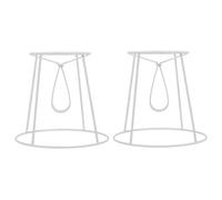 Alipis 2Pcs E14 Iron Lampshade Frames DIY Lamp Brackets White Cone Pendant Light Hanging Rack for Home Lighting